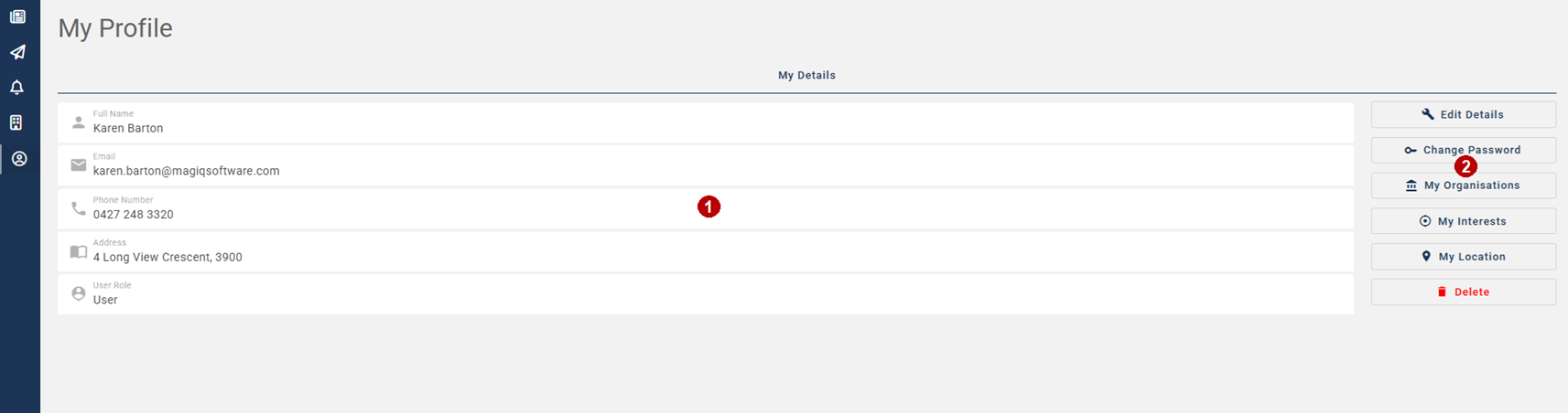 account details
