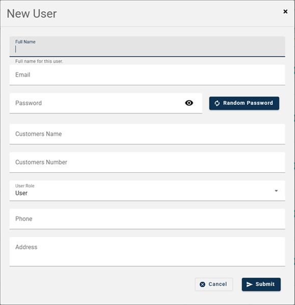 user creation