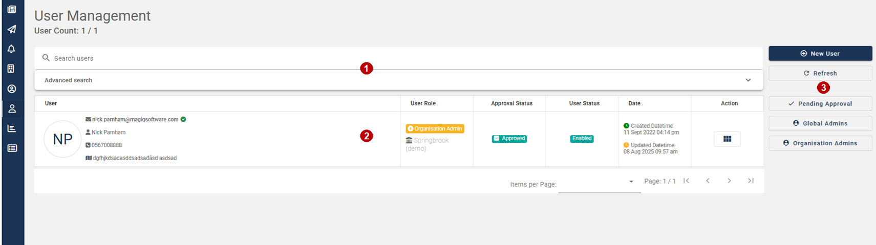 user management